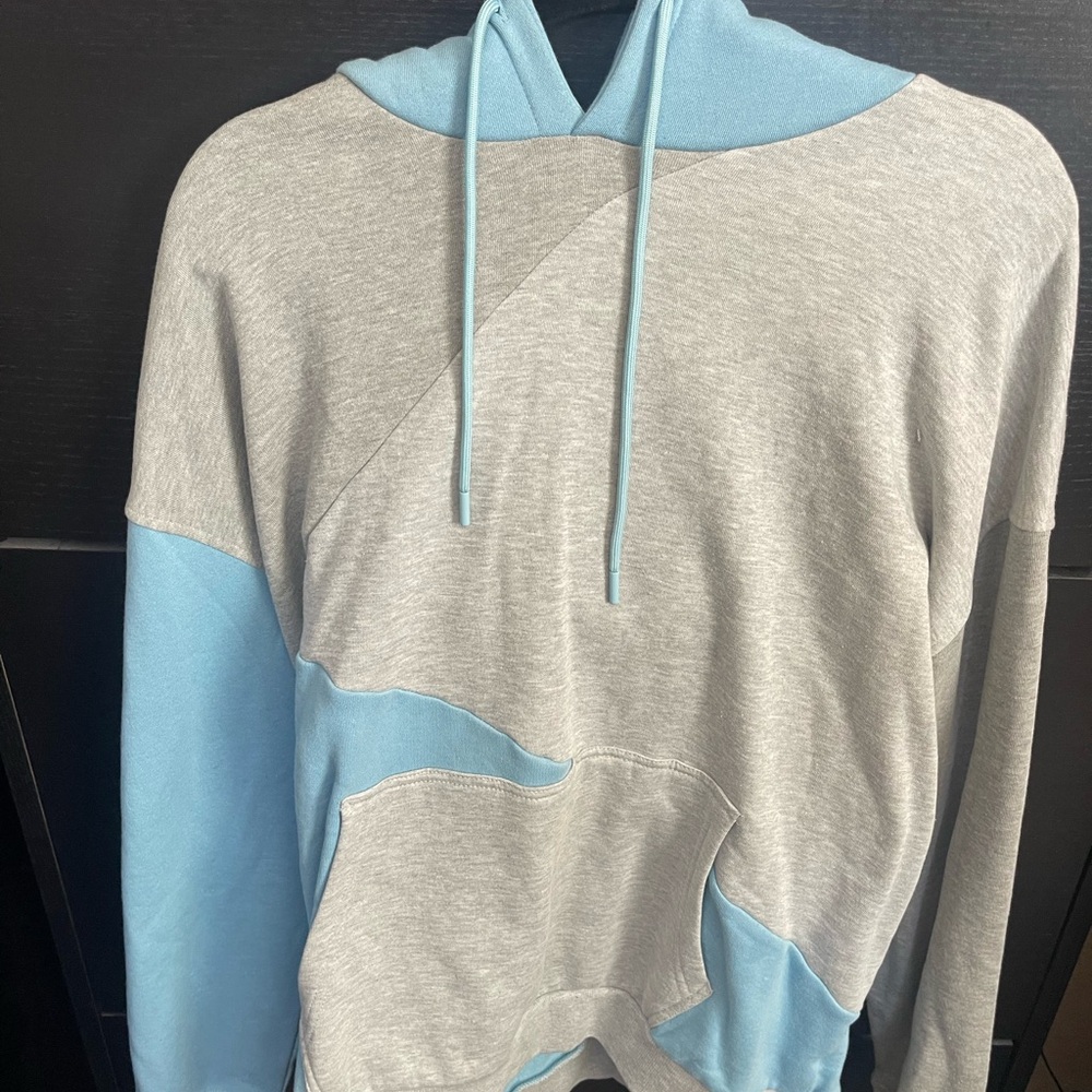 Men’s Hoodie sweater grey/blue XL